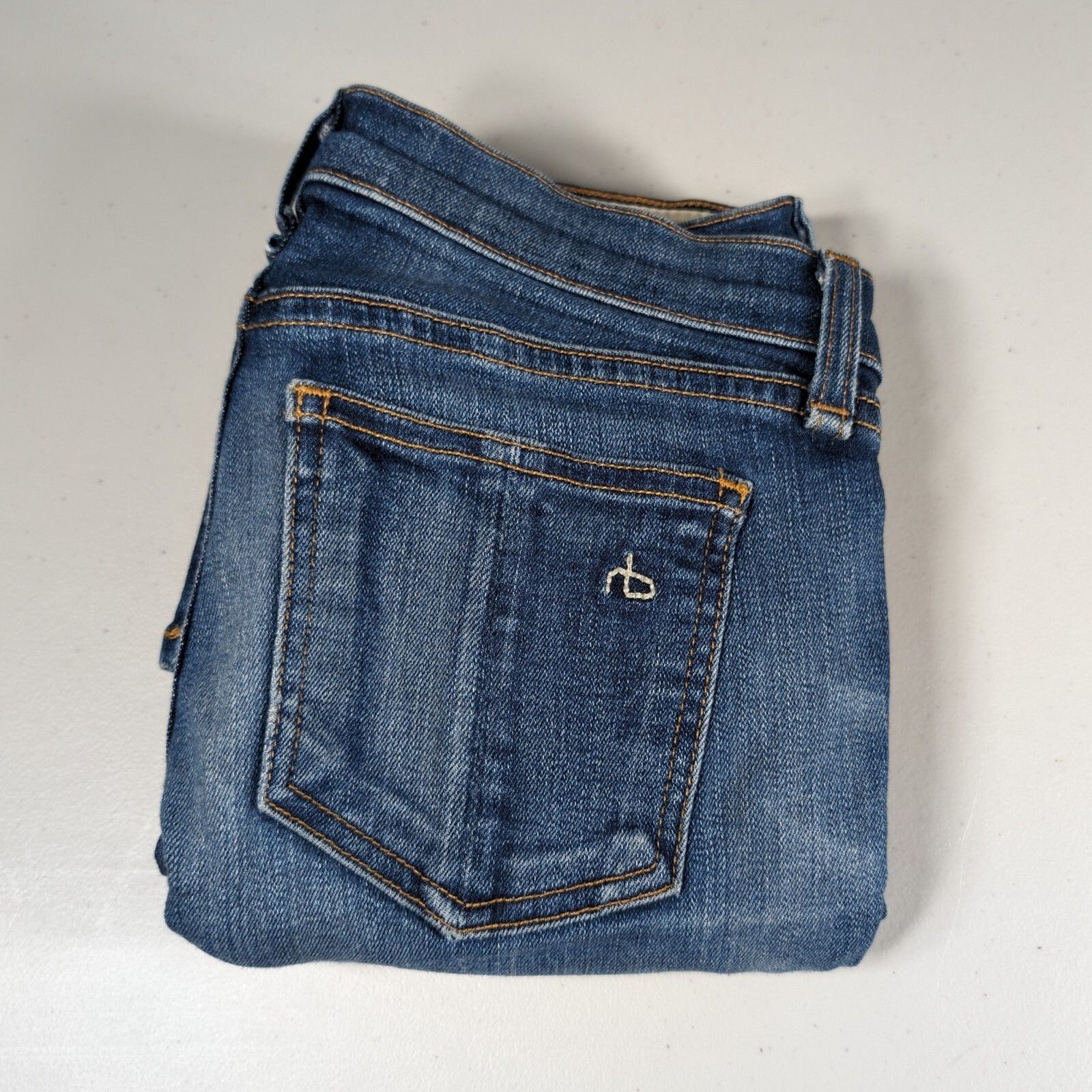 Rag & Bone Skinny Jeans Womens Size 24 Blue Distressed Jeans